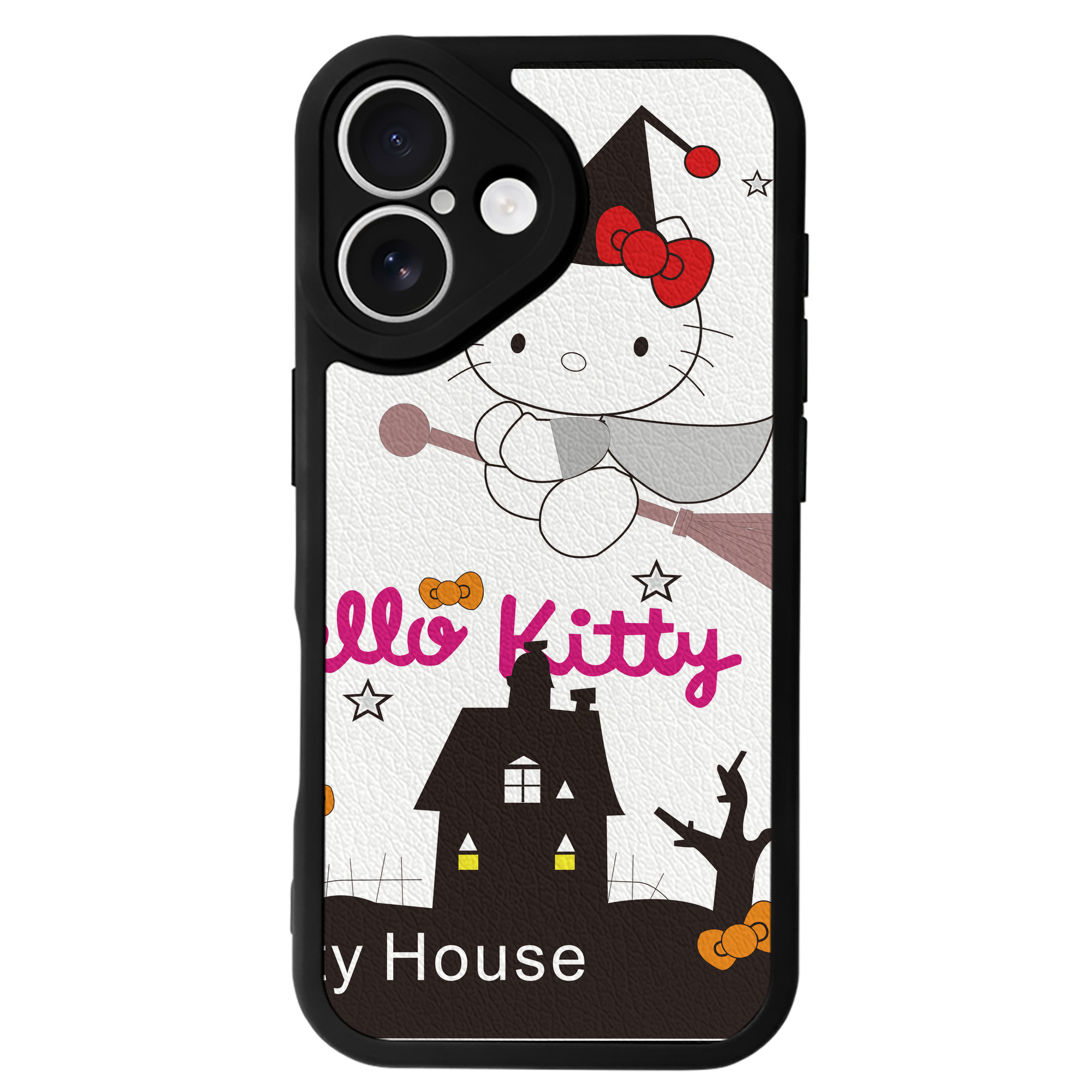 （画像用） Hello Kitty ハローキティ 【iPhone 16シリーズ対応】シリコンスマホケース（レザー調） 材質：シリコン